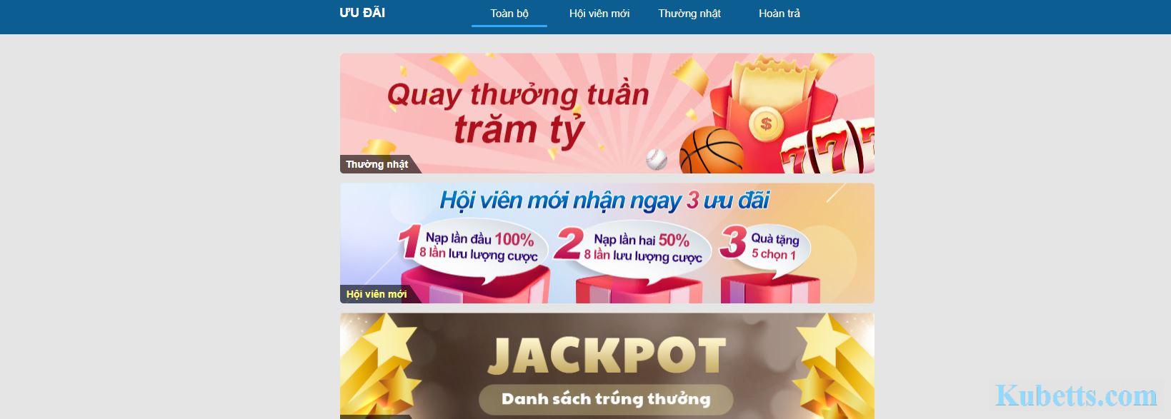 Khuyến mãi cập nhật mới nhất tháng 7 của nhà cái Kubet Khuyến mãi cập nhật mới nhất tháng 7 của nhà cái Kubet